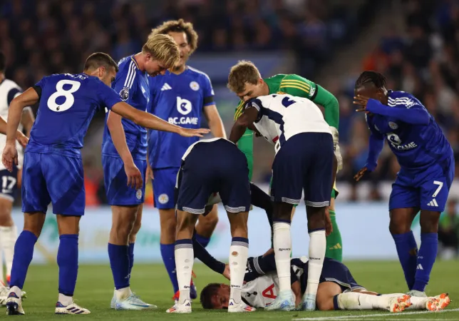 Tottenham's Rodrigo Bentancur suffers knockout blow and is stretchered off in Leicester showdown