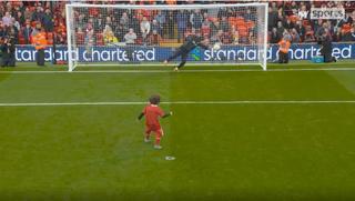 Legendary ex Liverpool goalkeeper booed as he saves child's penalty in heartwarming moment