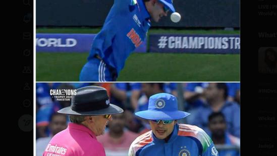 Controversy erupts as Shubman Gill is pulled up by umpire for taking Travis Head's catch in Champions Trophy; Atherton and Hayden express opposing views